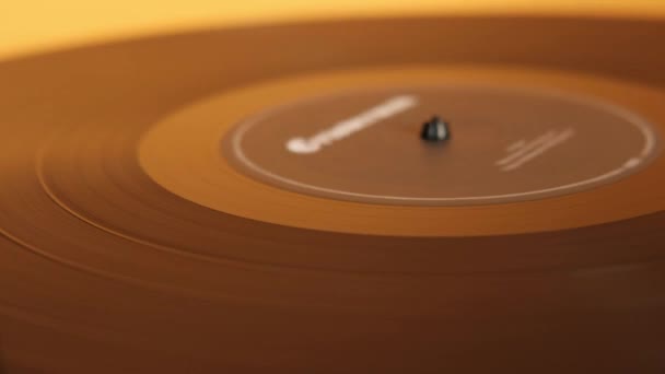 Vinilo Final Grabación Para Jugar Tocadiscos Vintage Vinyl Record Tocadiscos — Vídeo de stock