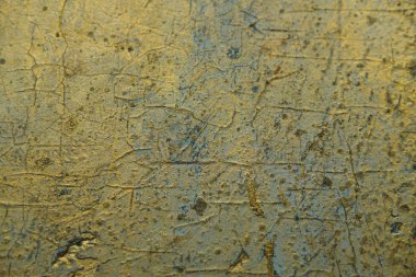 Grunge Pattina etkisi Pastel altın Retro doku soyut. Dekoratif duvar boyası. Mavi ve altın dağınık duvar sıva doku arka plan