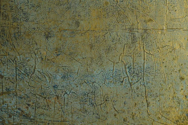 Grunge Pattina etkisi Pastel altın Retro doku soyut. Dekoratif duvar boyası. Mavi ve altın dağınık duvar sıva doku arka plan