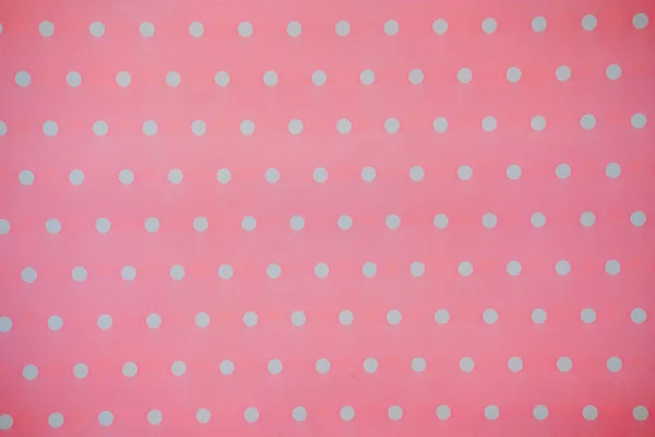 Рожева Тканина Білі Крихітні Поляки Фон Текстура — стокове фото