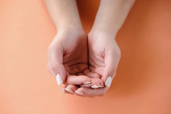 Nahaufnahme Weiblicher Hände Beschnitten — Stockfoto