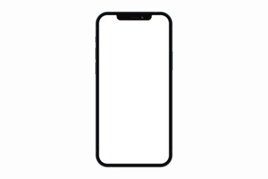 Anapa, Rusya Federasyonu - 14 Ekim 2020: New Iphone 12 Pro Max, ön taraf. Akıllı telefon beyaz ekran ile modellenir. Uygulama, web, sunum, tasarım