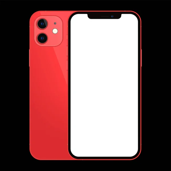 Anapa Ρωσία Οκτώβριος 2020 Νέο Κόκκινο Χρώμα Iphone Εμπρός Και — Φωτογραφία Αρχείου