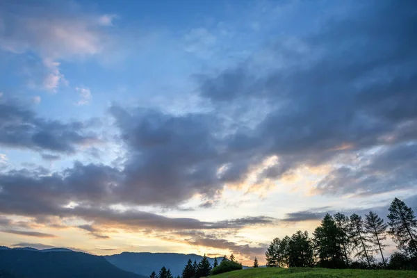 Low Tatra mountain skyline view from Ruzomberok city. Is a town in northern Slovakia, in the historical Liptov region.