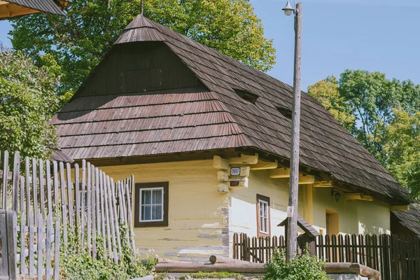 Vlkolínec Slovensko Září 2016 Unesco Dědictví Vesnice Zachovalou Dřevěnou Zemí — Stock fotografie