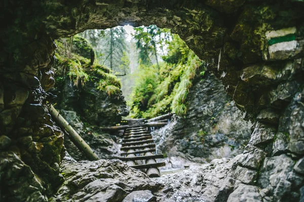 Krásná Turistická Stezka Národním Parku Slovenský Raj Nachází Východní Části — Stock fotografie