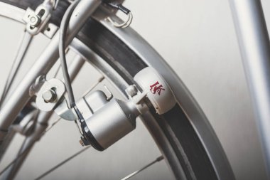 Kaunas, Litvanya - 19 Haziran 2018: Closeup görüntülemek eski okul Kettler Alu-Rad Beta-S Bisiklet