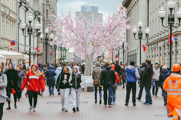 Mosca Russia Maggio 2017 Old Arbat Street Che Conserva Elementi — Foto Stock