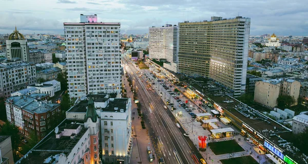 Moscow Russia May 2017 City Center Night Long Exposure Image — Stock Photo, Image