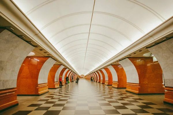 Moskva Ryssland Maj 2017 Inuti Gamla Tunnelbanestation Moskva Huvudstaden Och — Stockfoto