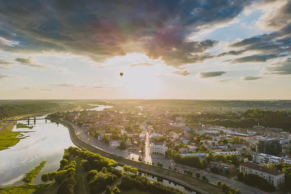 Aerial View Kaunas City Center Kaunas Second Largest City Country — Stock Photo, Image