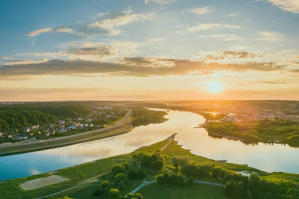 Німан Неріс Злиття Річок Німану Неріс Знаходиться Західній Частині Santakos — стокове фото