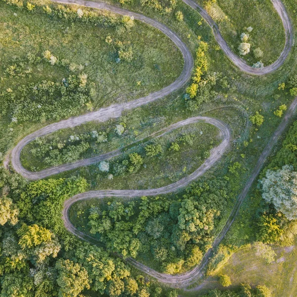 Aerial view of motocross track in Kaunas, Lithuania