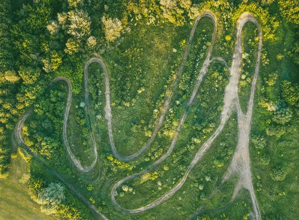 Aerial view of motocross track in Kaunas, Lithuania