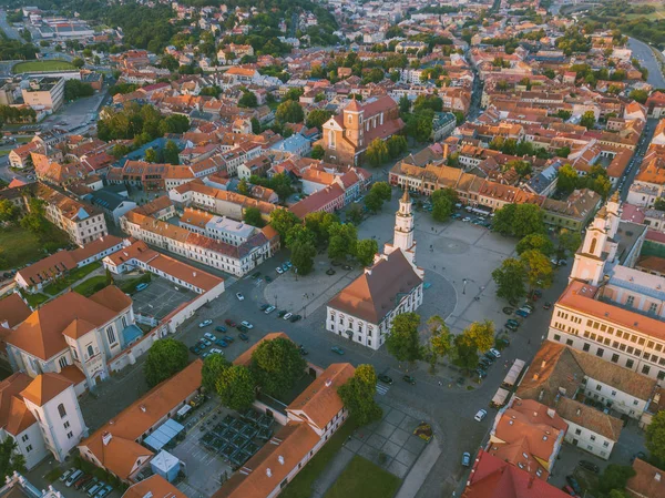 Vista Aérea Cidade Velha Kaunas Kaunas Segunda Maior Cidade País — Fotografia de Stock