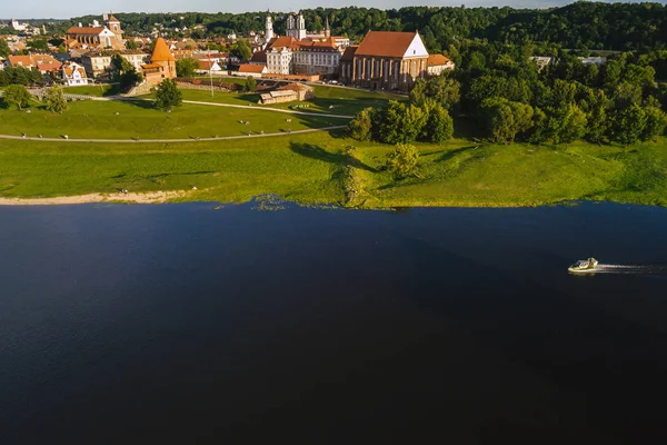 Luftaufnahme Der Innenstadt Von Kaunas Kaunas Ist Die Zweitgrößte Stadt — Stockfoto