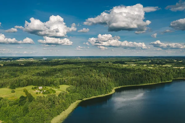 Озеро Гайлинтас Алитусском Крае Литва Вид Высоты Беспилотника — стоковое фото