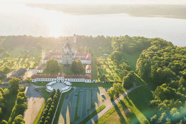 Monasterio Pazaislis Kaunas Lituania Vista Aérea Del Dron Temporada Verano — Foto de Stock