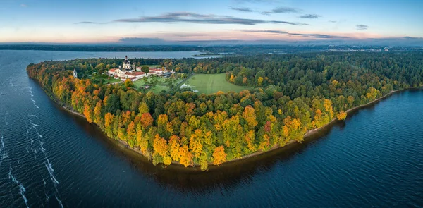 Monasterio Pazaislis Kaunas Lituania Panorama Aéreo Drones Temporada Otoño — Foto de Stock