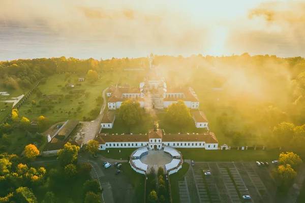 Monastero Pazaislis Kaunas Lituania Vista Aerea Del Drone Stagione Autunnale — Foto Stock