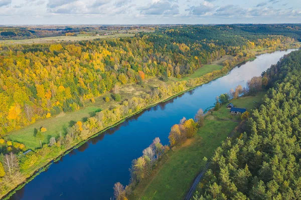 Vista Aérea Los Drones Del Parque Regional Neris Parque Cubre — Foto de Stock