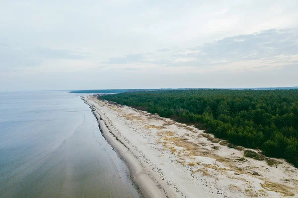 Letecký Pohled Pobřeží Baltského Moře Lotyšsko — Stock fotografie