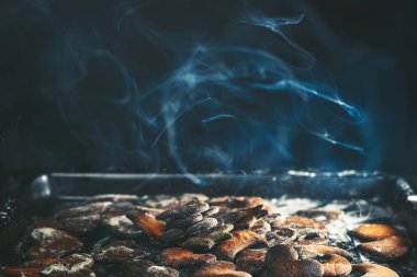 Yanık gingerbread çerezleri closeup görünümü