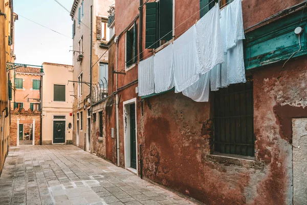 Lavandería Colgada Tendedero Venecia Italia —  Fotos de Stock