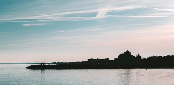 Puesta Sol Isla Del Lido Venecia — Foto de Stock