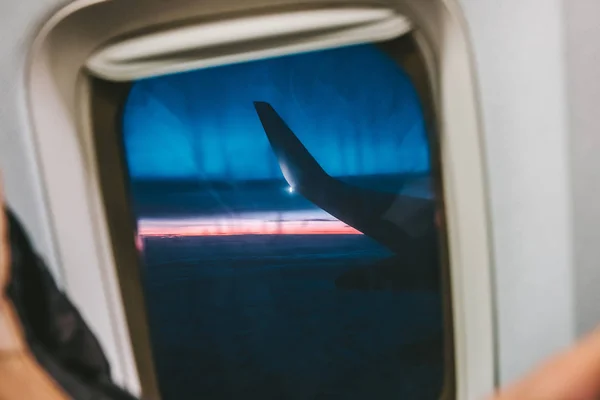 Δραματική sunrise, προβολή από το αεροπλάνο — Φωτογραφία Αρχείου