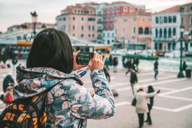 Venedik, İtalya'nın pirctures alarak genç kız