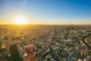 Paris, Akşam Eyfel kulesi, Fransa, Avrupa
