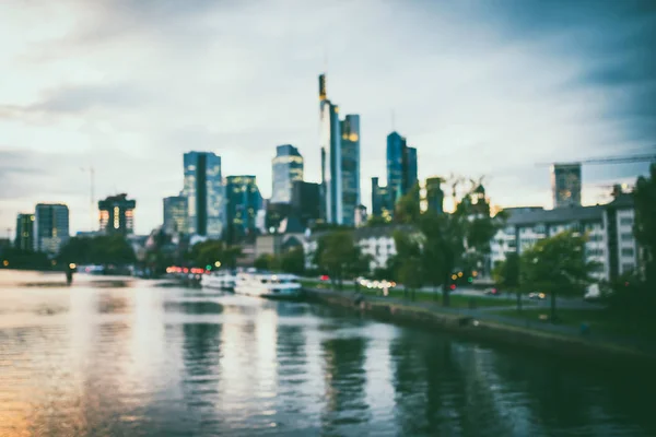 Frankfurt à noite, Alemanha — Fotografia de Stock