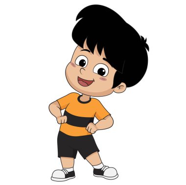 Çocuklar vektör ve illüstrasyon kadar ısınma.