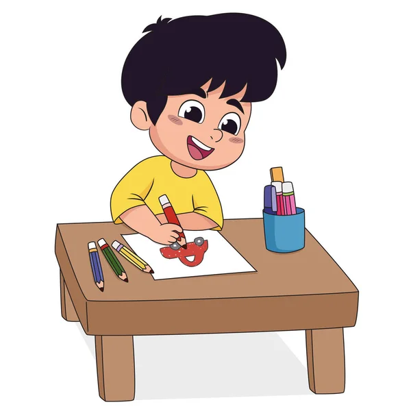 Niño pintando un cuadro . Vector de stock por ©eempris.hotmail.com 151860964