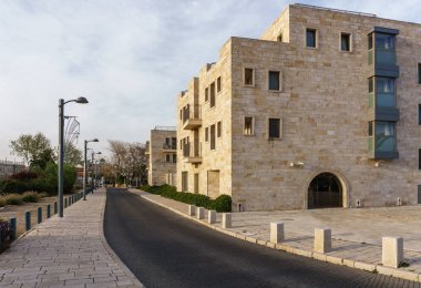 Acre, İsrail - 23 Mart 2018: Hi Acco Knights Hostel eski dönümlük şehir