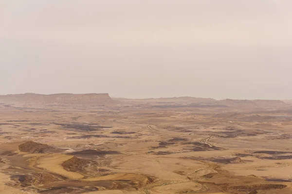 Ampla Vista Deserto Amarelo Negev Israel — Fotografia de Stock