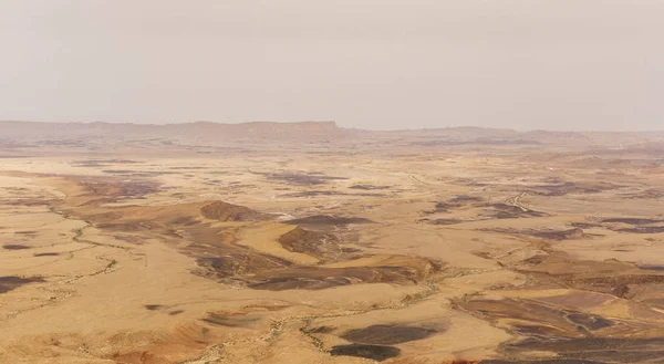 Ampla Vista Deserto Amarelo Negev Israel — Fotografia de Stock