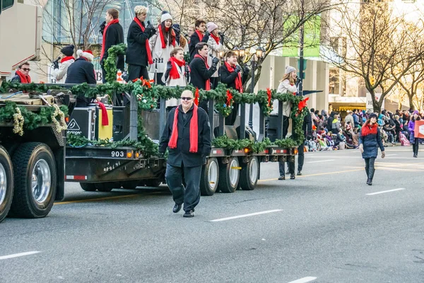Vancouver Canada Dezember 2018 Teilnehmer Der Jährlichen Weihnachtsmann Parade Vancouver — Stockfoto