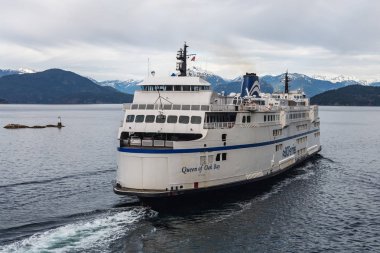 Horseshoe Bay, Kanada - Lanuary 30, 2019: Horseshoe Bay British Columbia Bc Feribot gemi