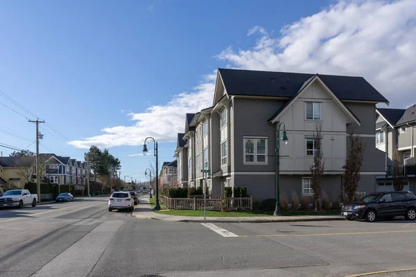 Delta, Canada-24 februari 2019: Streetview van Fishing Village Ladter kleine stad voorstad van Vancouver. — Stockfoto