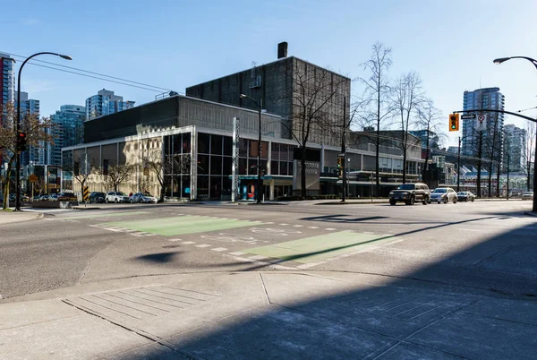 Vancouver, Kanada-1 mars 2019: utsikt över byggnader och vägar i centrum på vår i dag. — Stockfoto