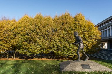 Burnaby, Kanada - 17 Kasım 2018: Simon Fraser Üniversitesi Burnaby Dağı Kampüsü.