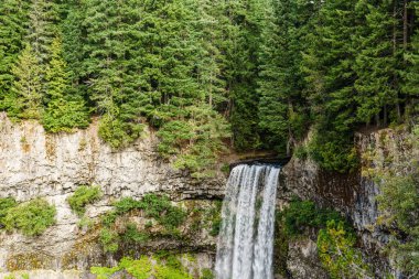 Whistler İngiliz Kolombiya 'sı Kanada yakınlarında Brandywine Şelalesi' ne düşen su.