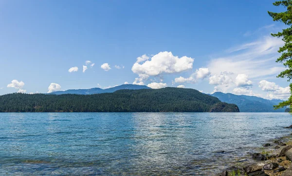 Slöja Från Stranden Till Harrison Lake Brittisk Columbia Kanada Grönt — Stockfoto