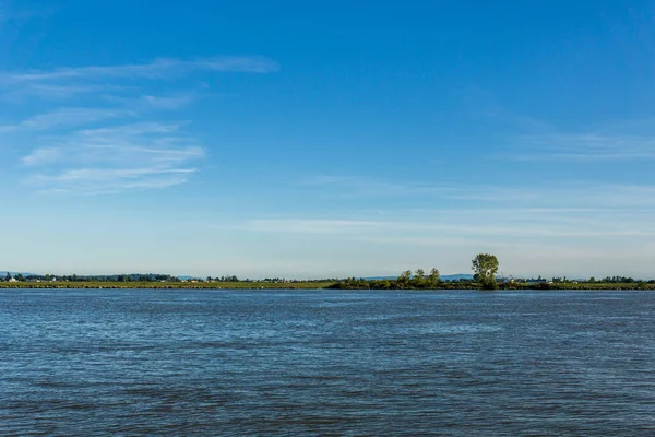 Pomeriggio Ora Fiume Fraser Visto Riva Richmond British Columbia Canada — Foto Stock