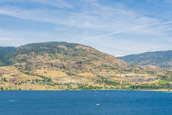 Skaha Θέα Στη Λίμνη Καλοκαίρι Μπλε Ουρανό Βρετανική Columbia Canada — Φωτογραφία Αρχείου
