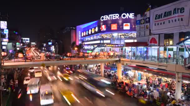 Bangkok Tailandia Enero 2015 Timelapse Traffic City Muchos Coches Carretera — Vídeos de Stock