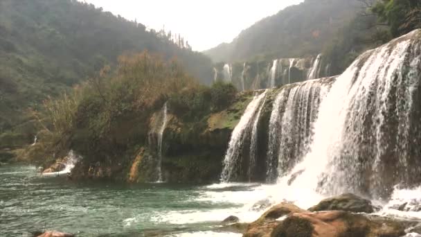 Jiulong Waterfalls Nine Dragon Waterfalls Luoping Yunnan Province China — Stock Video