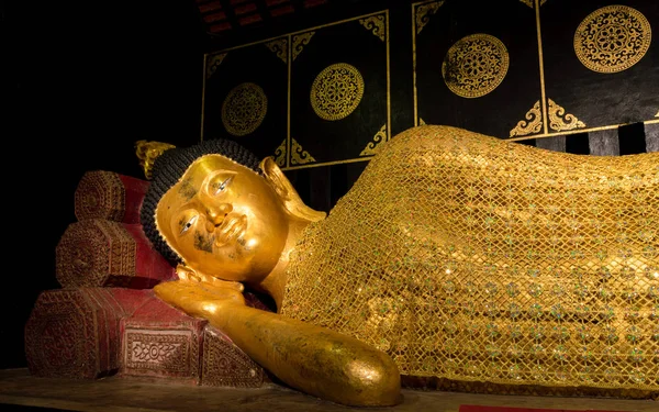 Schlafender Buddha Chedi Luang Tempel Chiangmai Thailand — Stockfoto